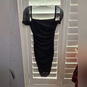Princess Poly Black Bodycon Dress Size 2